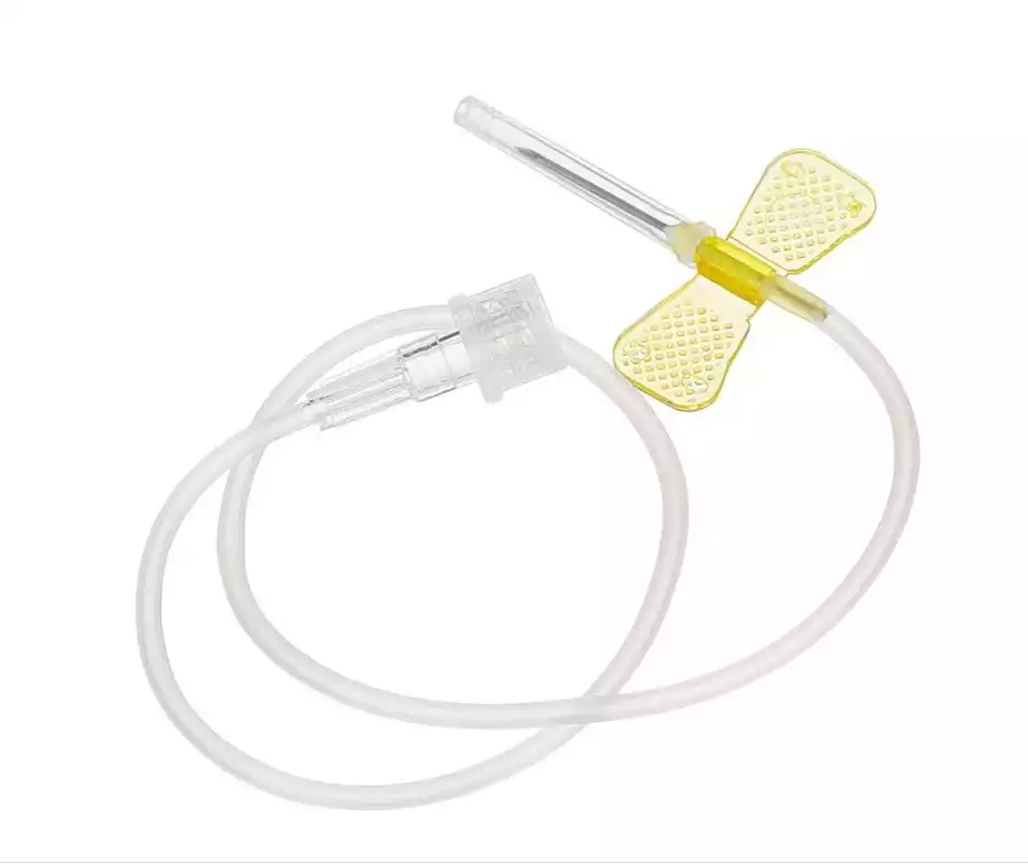 Игла-бабочка SFM 20G (0,90х19мм), соединение Luer-lock (Луер-Лок), стерильная, желтая