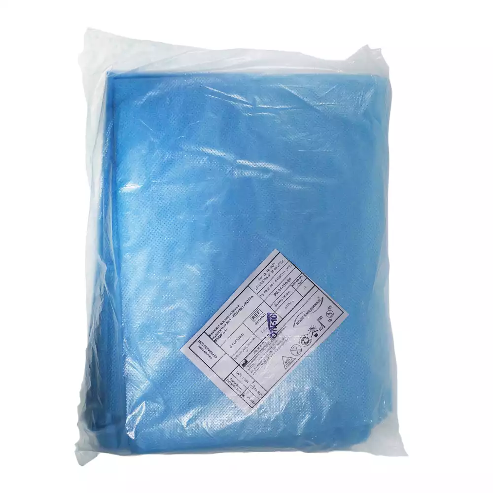 Рубашка для роженицы, длина 110см, материал СМС 25г/м2, нестерильная