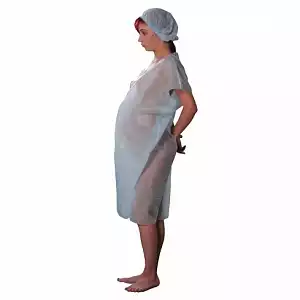 Рубашка для роженицы, длина 110см, материал СМС 25г/м2, нестерильная