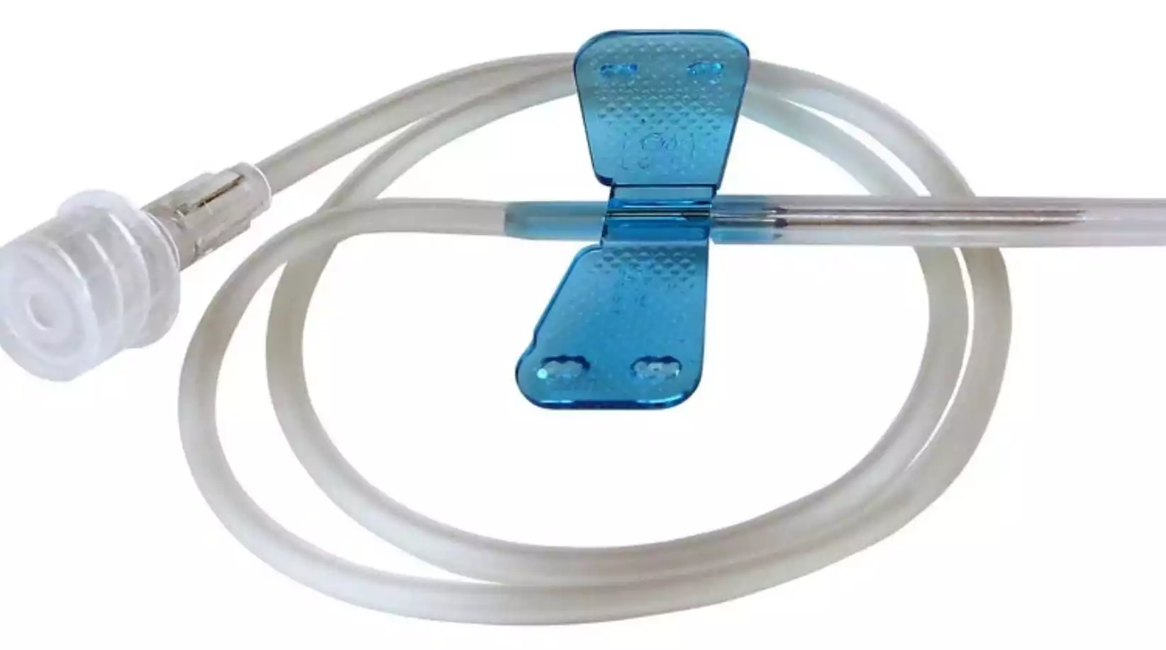 Игла - бабочка стерильная 23G (0,6*19мм) соединение Луер-Лок (Luer-lock), цвет голубой