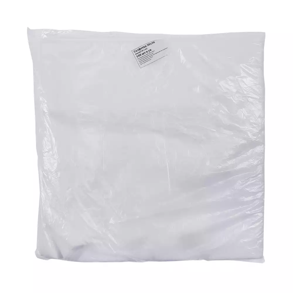 Салфетка (полотенце) 30*30см, материал Авнейп 40г/м2, нестерильная, белая (повышенная впитываемость)