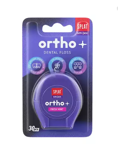 Нить межзубная SPLAT SMILEX ORTHO+ мята, №30