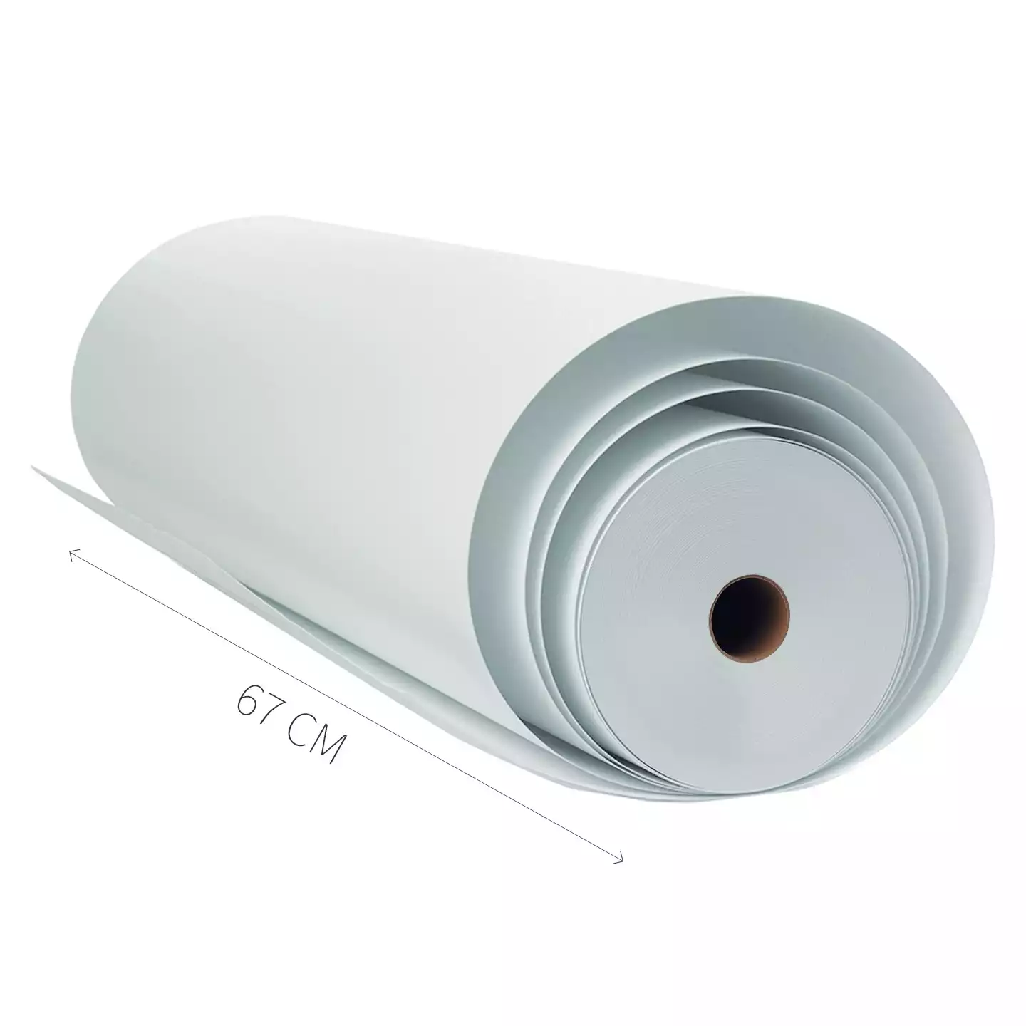 Бумага в роликах 670мм 2-х слойная ламинированная  24кг/рул